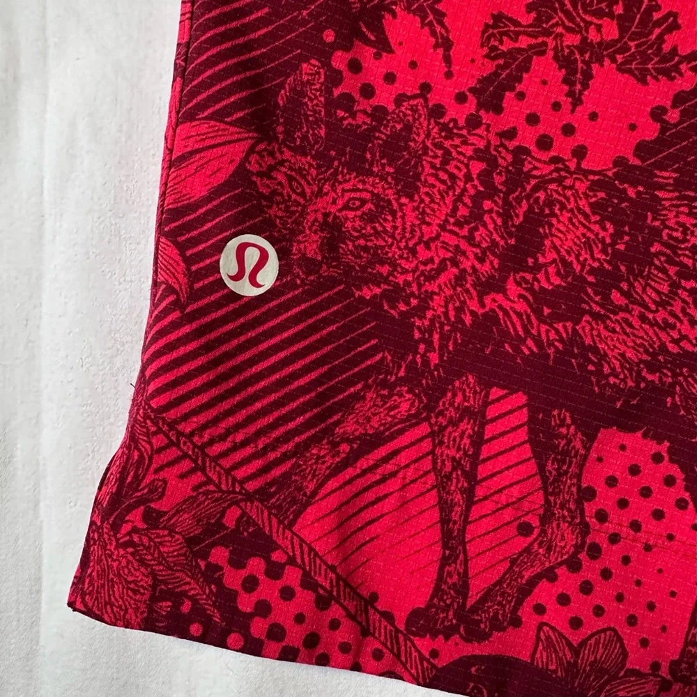 SOLD - Lululemon Team Canada WovenAir HR  Short 6" Sz 10 Spicy Dark Sport Red - Picture 7 of 8